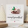 Personalised Nanny And Granddad Yule Log Christmas Card, thumbnail 1 of 7