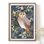 Long Eared Owl Giclée Art Print, thumbnail 4 of 4