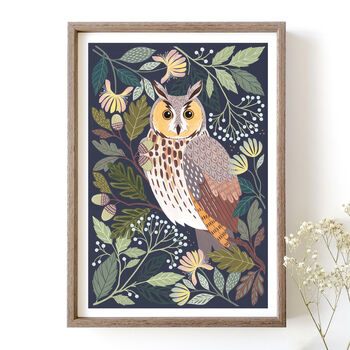 Long Eared Owl Giclée Art Print, 4 of 4