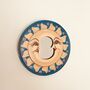 Celestial Moon Mini Wooden Handmade Decorative Mirror, thumbnail 4 of 8