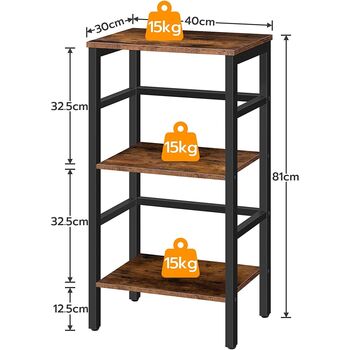 Three Layers Storage Unit Side Table Stand Shelf, 10 of 10