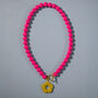 Barbie Pink Bead And Olive Flower Toggle Necklace, thumbnail 1 of 5