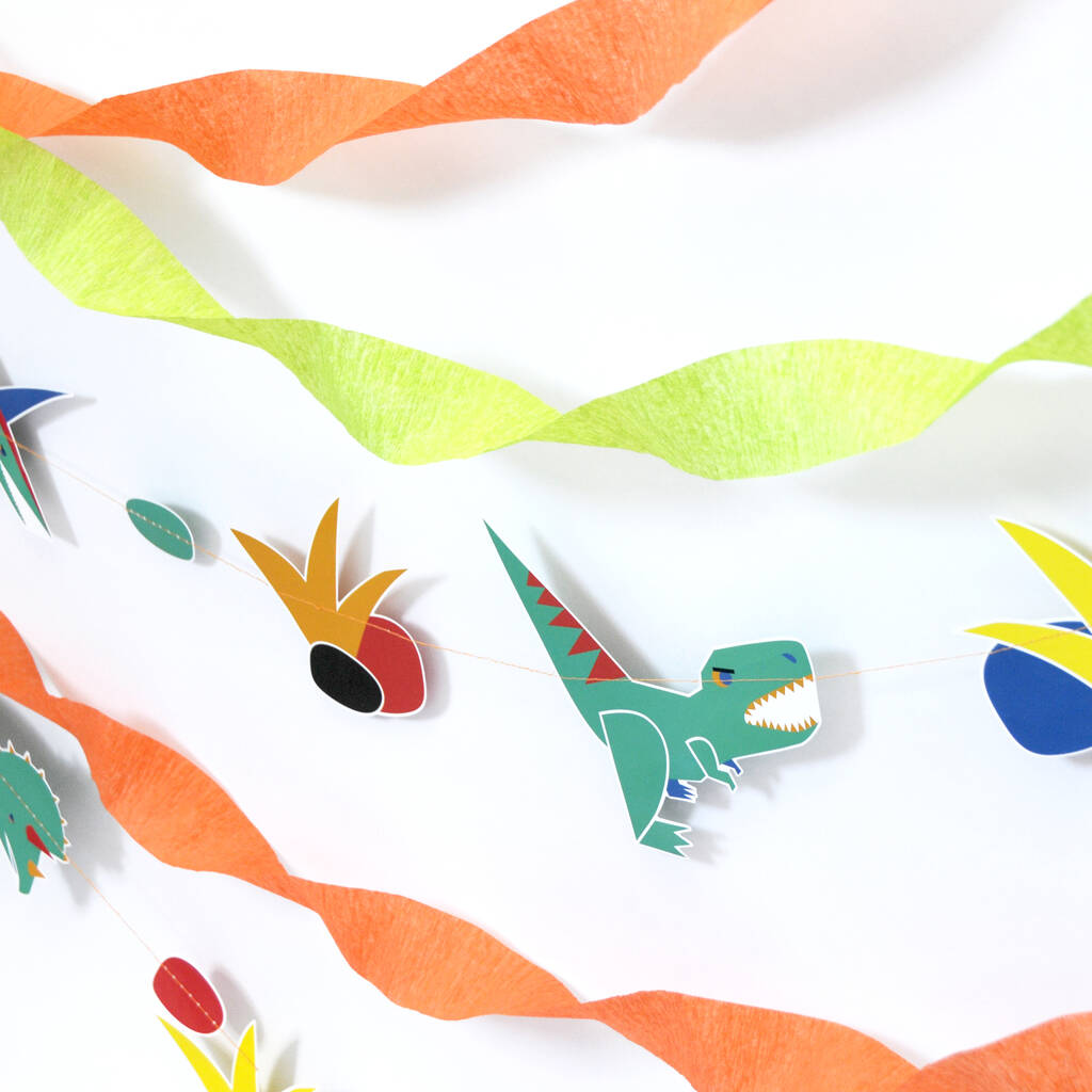 Dinosaur Garland Party Decoration By Peach Blossom