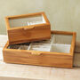 Glass Top Wooden Jewellery Box, thumbnail 1 of 6