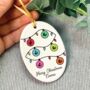 Personalised Fa La La Ceramic Christmas Decoration, thumbnail 1 of 2