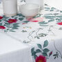 Linen Like Floral Table Runner Rose Garden Natural, thumbnail 1 of 4