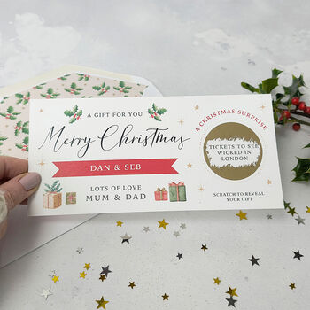Personalised Christmas Gift Voucher Scratch Card, 9 of 9