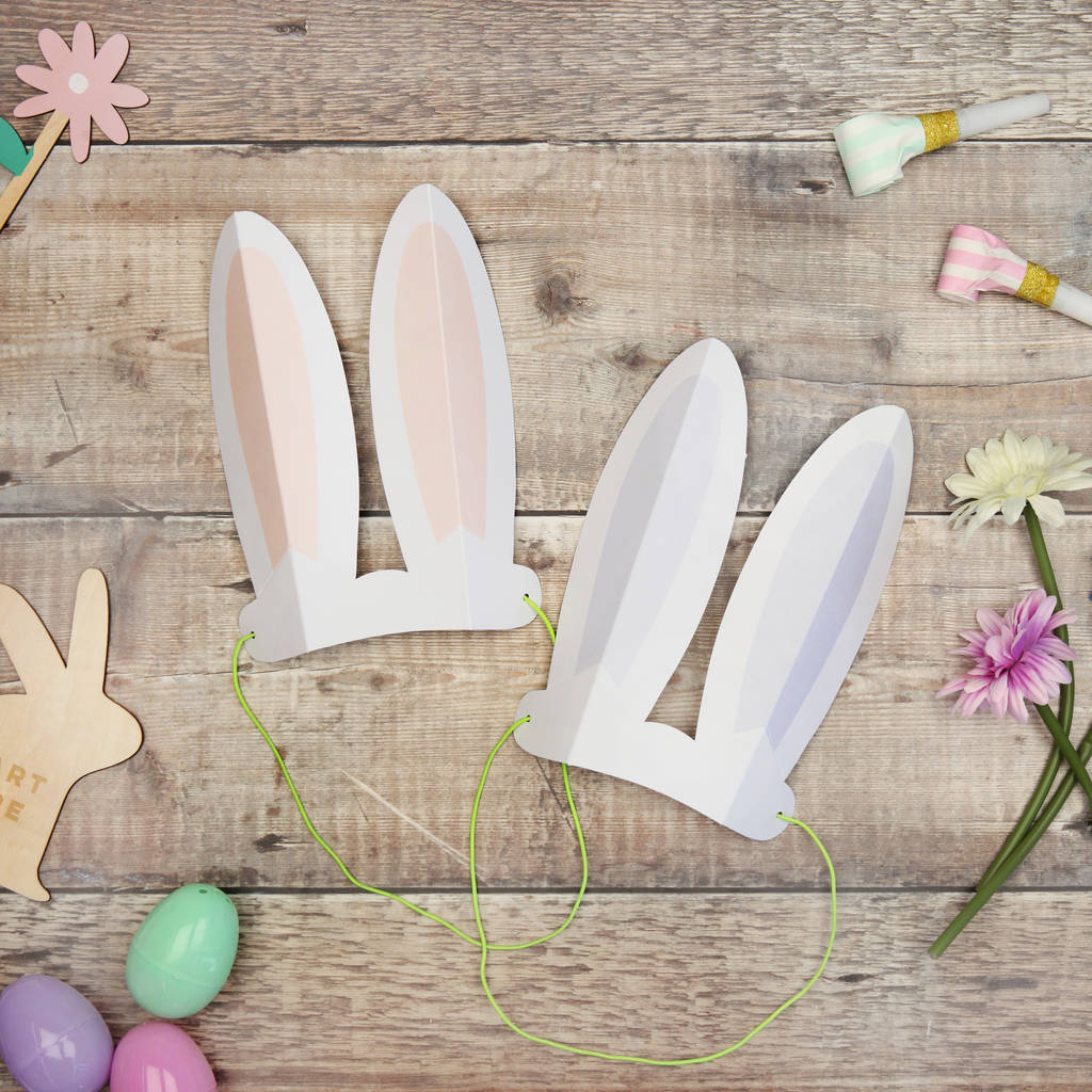 8x Easter Bunny Ears Headbands By Postbox Party