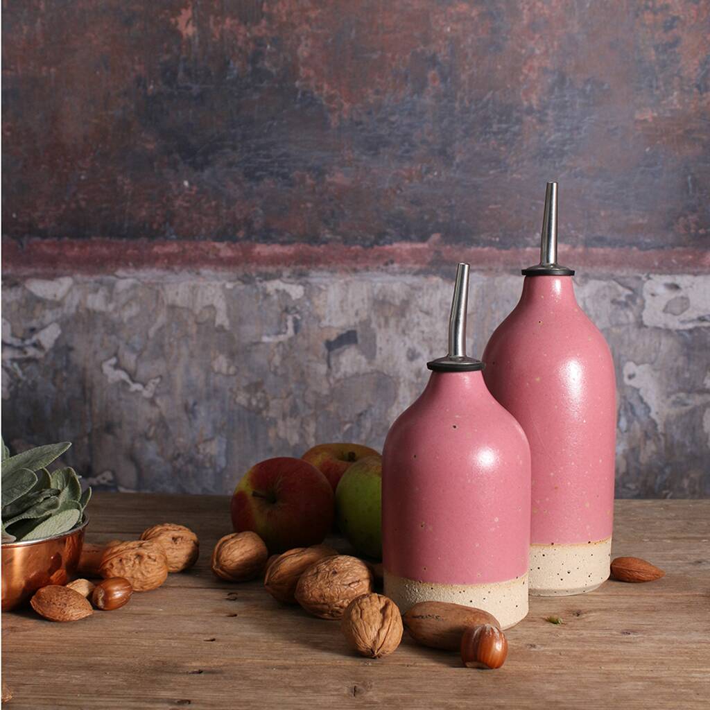 Limited Edition Fuchsia Ceramic Oil Pourer Stone, 1 of 7