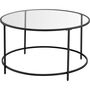 Round Coffee Table Glass Table With Steel Frame, thumbnail 10 of 11