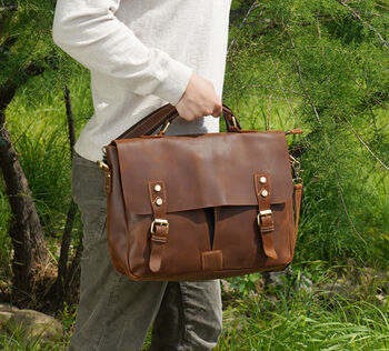 Genuine Leather Briefcase, 7 of 9