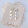 Cleo Pearl Bridal Drop Earrings, thumbnail 1 of 3