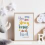 You Are Strong, Brave And Kind Nursery Print, thumbnail 4 of 6