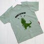 Personalised Roaring Dinosaur Babygrow/Child T Shirt, thumbnail 5 of 12