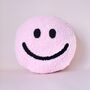 Strawberry Milkshake Smiley Punch Needle Cushion, thumbnail 2 of 5