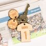 Personalised Football T Shirt Family Keyring, thumbnail 2 of 3