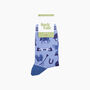 Horse Riding Bamboo Socks In Blue, thumbnail 3 of 4