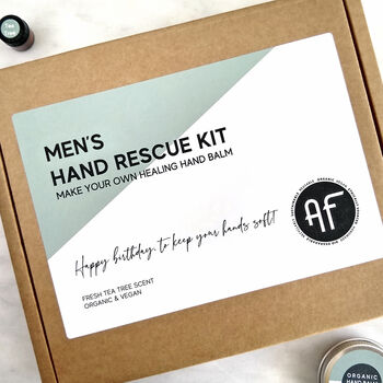Personalised Men's Organic Hand Rescue Making Kit, 7 of 10