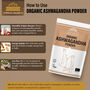 Organic Ashwagandha Powder 1kg Stress Anxiety Sleep Aid UK Certified Organic By Soil Association, thumbnail 5 of 6
