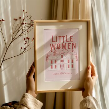 Little Women Art Print | Pink Book Lover Gift, 8 of 11