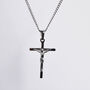 Crucifix Handmade Stainless Steel Necklace, thumbnail 3 of 5