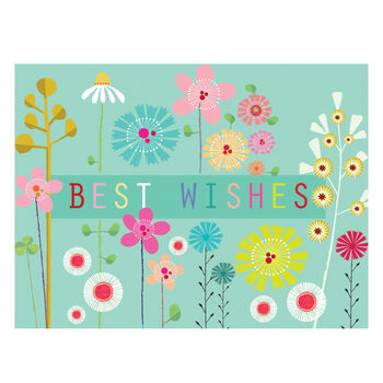 Mini Floral Best Wishes Card, 2 of 5