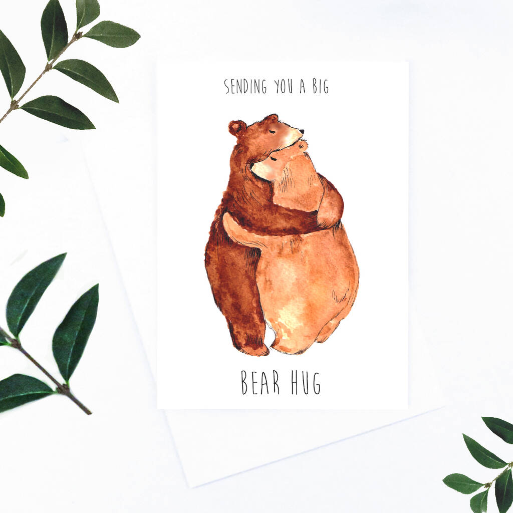 hugs bear card factory