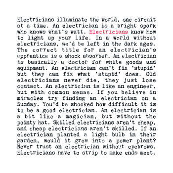Electrician Quotes Gift Print, 2 of 7