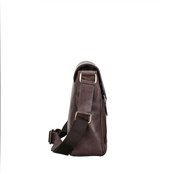 Men's Soft Leather Messenger Bag 'Livorno', 6 of 12