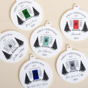 Personalised First Christmas Home Bauble Decoration, 5 of 11