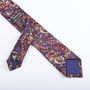Mens Purple And Red Paisley Slim Tie, thumbnail 8 of 8