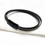 Classic Braided Leather Men's Bracelet, thumbnail 3 of 6