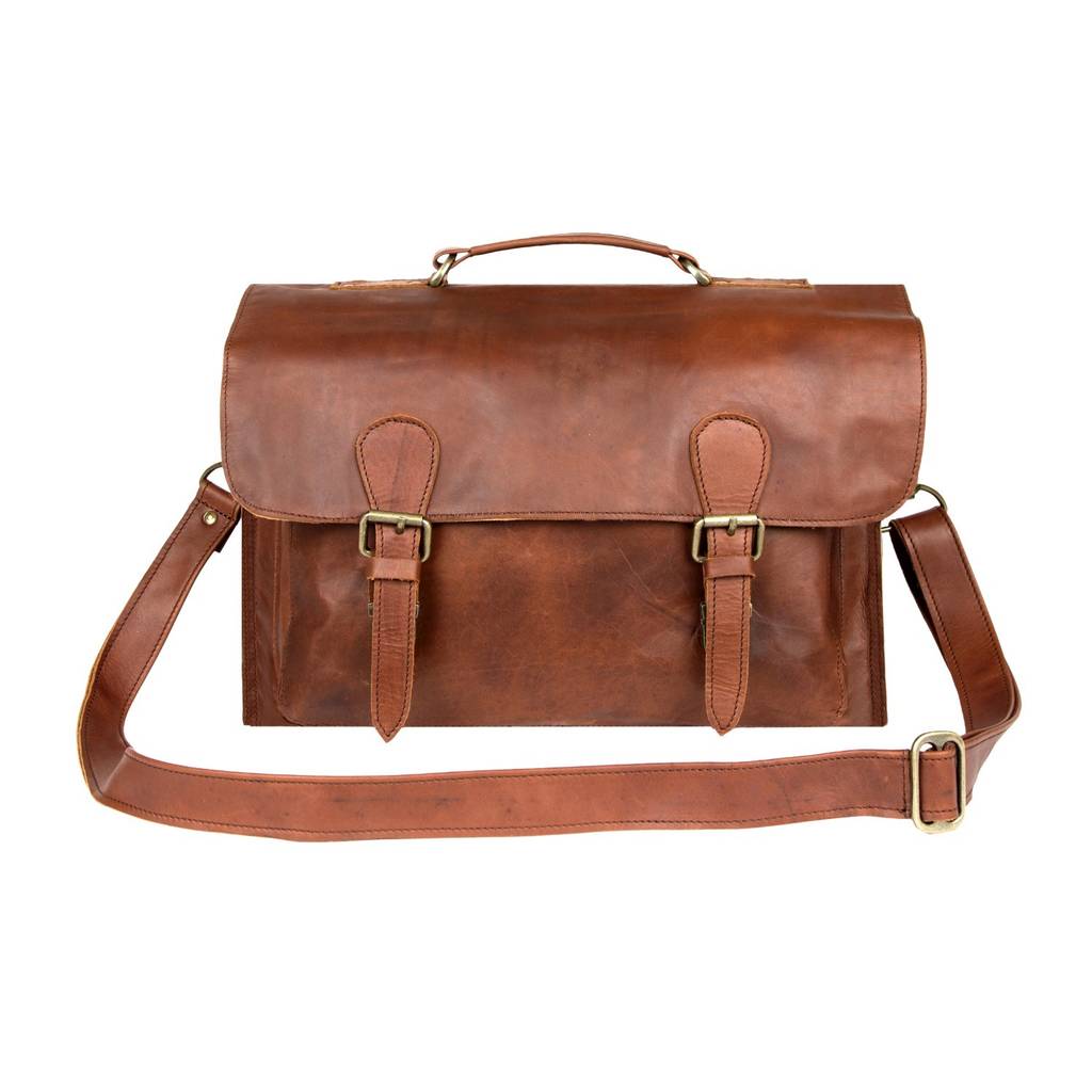 personalised leather classic messenger by mahi leather ...