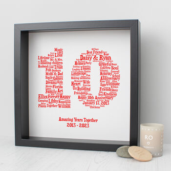 Personalised 10th Anniversary Gift For Wife Or Husband, 6 of 9
