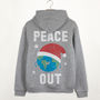 Peace Out Premium Christmas Slogan Hoodie, thumbnail 1 of 4
