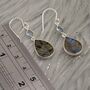 Labradorite, Blue Topaz Sterling Silver Earrings, thumbnail 6 of 6