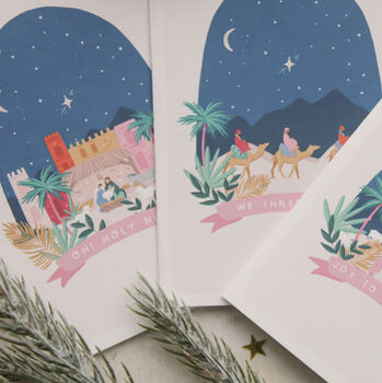 Set Of Three Nativity Scene Cards, 5 of 8