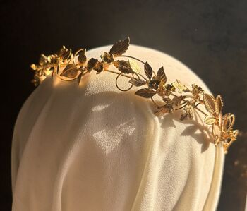 The Ita Headband Floral Delicate Hair Vine Bridal Hairpiece, 8 of 10