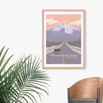 Wrangell St Elias National Park Travel Poster Art Print, 4 of 8