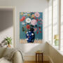 Blue Vase Flower Art Print, thumbnail 2 of 4