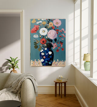 Blue Vase Flower Art Print, 2 of 4