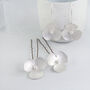 Sterling Silver Pearl Poppy Hairpins, Become Earrings, thumbnail 1 of 5