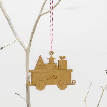 Family Train Personalised Christmas Tree Decoration, 4 of 7
