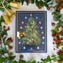 Christmas Truffle Advent Calendar Navy Christmas Tree, thumbnail 1 of 3