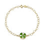Real Flower Heart Chain 18ct Gold Plated Silver Bracelet – 11 Floral Styles, thumbnail 4 of 12