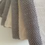 Herringbone Design Grey Sofa Throw, thumbnail 3 of 6