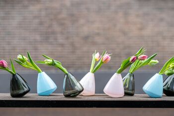 Tumbling Glass Vase Grey Transparent, 4 of 7