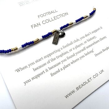 Birmingham City Football Club Fan Bead Bracelet With Charms, 2 of 5
