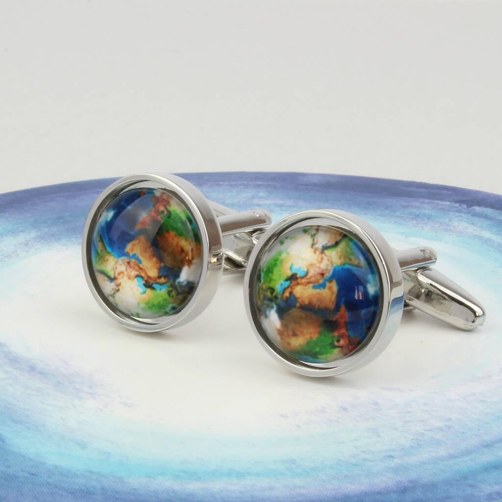 Personalised World Map Cufflinks By Charlie Boots | notonthehighstreet.com