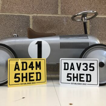 Personalised Number Plate Style Sign, 4 of 6
